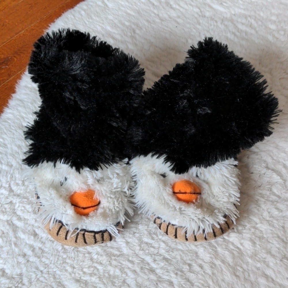 Hatley Plush Penguin Slippers Kids Toddler Small Shoe Size 5-7